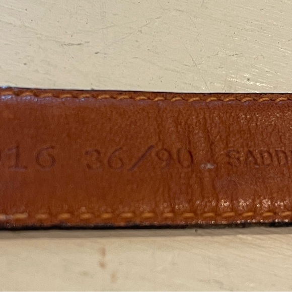 YSL Saddle Leather Belt 36/90 Vtg